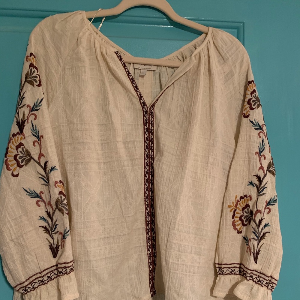 Lucky Brand Embroidered blouse